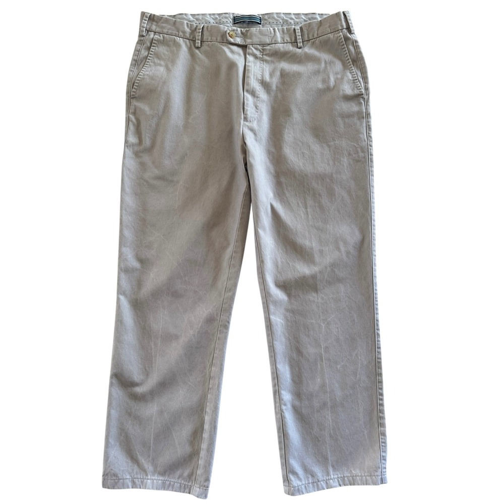 Peter Millar‎ Mens Size 38 Taupe Casual Chino Pants Flat Front Pockets